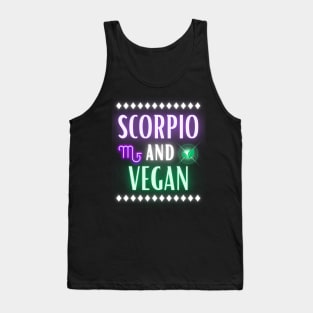 Scorpio and Vegan Retro Style Neon Tank Top